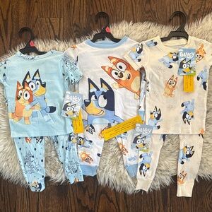 2T NWT 3 Sets of BLUEY Toddler Kids Pajamas Bundle